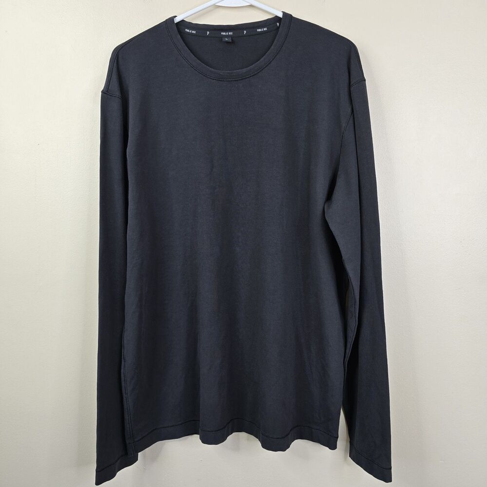 Public Rec Mens Long Sleeve Pima Cotton Blend Tee Large